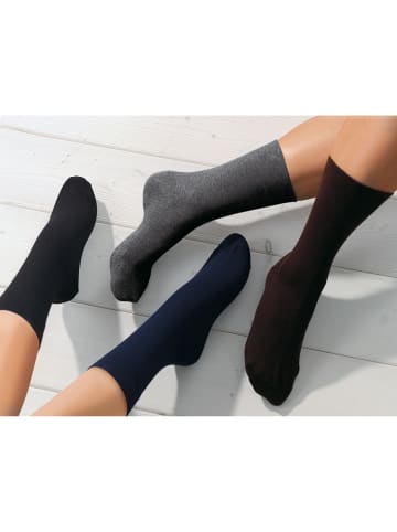Hudson Baumwolle Socken 1 Paar mit Softbund Relax Cotton in graphit meliert