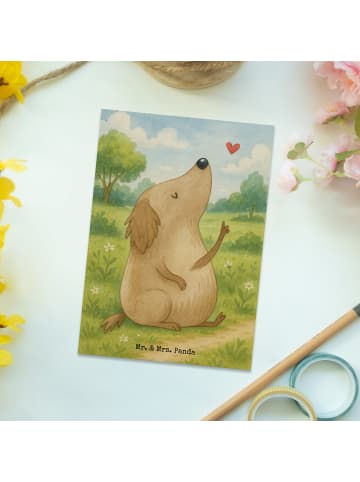 Mr. & Mrs. Panda Fotokarte Hund Liebe Design ohne Spruch in Weiß