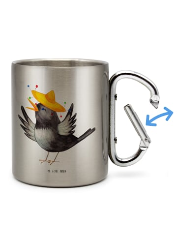 Mr. & Mrs. Panda Tasse Rabe Sombrero ohne Spruch in Silber