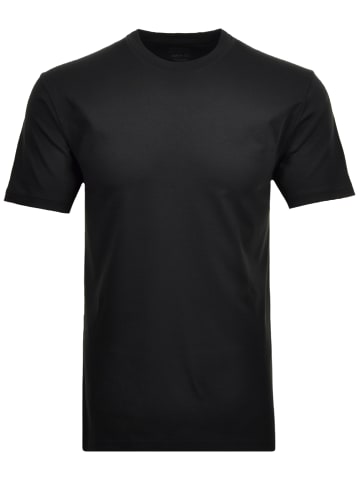 Ragman T-Shirt Doppelpack rundhals in Schwarz