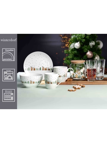 Ritzenhoff & Breker 6er Set Müslischalen Winterdorf ø 15 cm in weiß