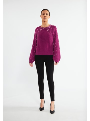 faina Damen Strickpullover in Fuchsia
