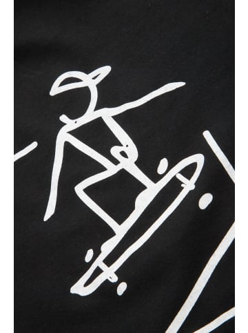 Coccodrillo Baumwoll-T-Shirt mit kurzen Ärmeln in schwarz