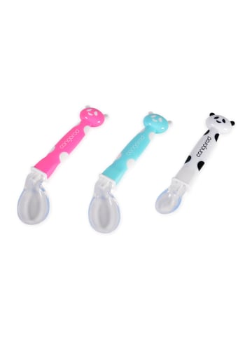 Moni 2 Stück Babylöffel Panda F1607 in rosa