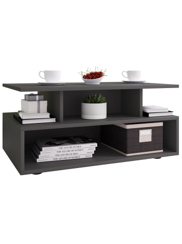 VCM Holz Sofatisch Couchtisch Wohnzimmertisch Esila in Anthrazit
