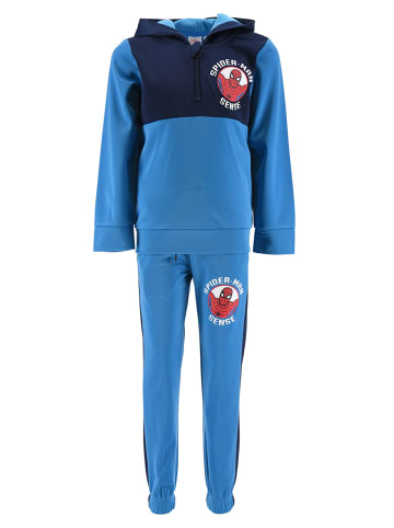 Spiderman 2tlg. Outfit: Trainingsanzug Sweatshirt und Jogginghose in Blau