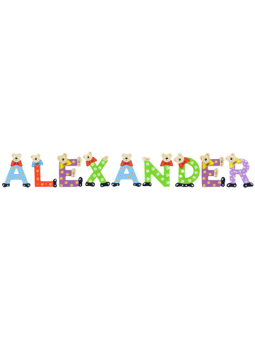 Playshoes Deko-Buchstaben "ALEXANDER" in bunt