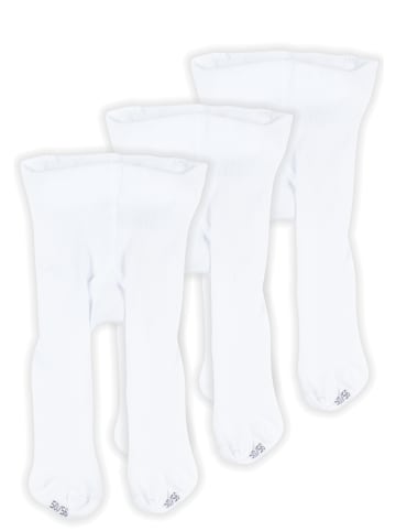 Cotton Prime® 3er Set Baby Strumpfhose uni in Weiss