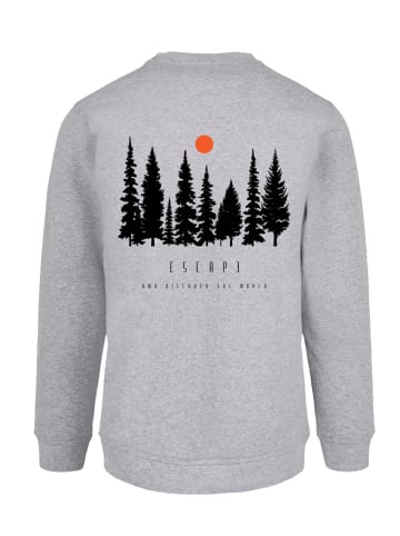 F4NT4STIC Sweatshirt Escape Discover the World Forest in grau meliert