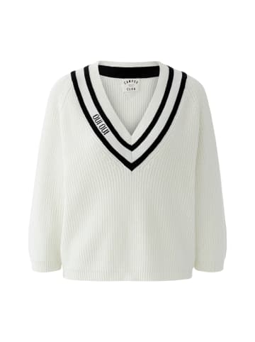 Oui Pullover in white black