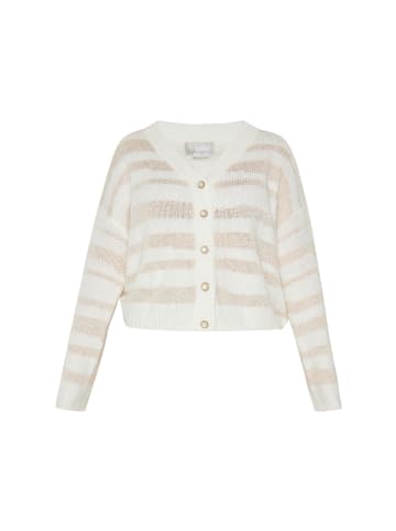 Usha Women Cardigan in cream multicolor