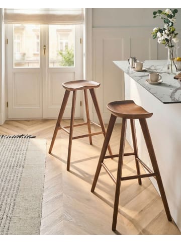 Beliani 2-tlg Barhocker CANDO in Braun
