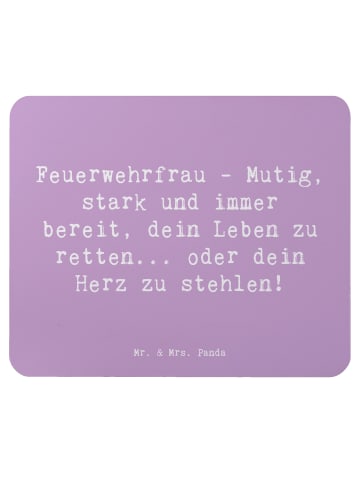 Mr. & Mrs. Panda Maus Pad Spruch Feuerwehrfrau Heldin mit Spruch in Lavendeltraum