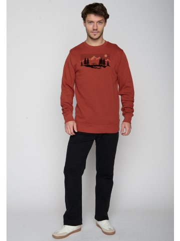 GreenBomb Sweatshirt Bike Mountain Pines in Dark Clay