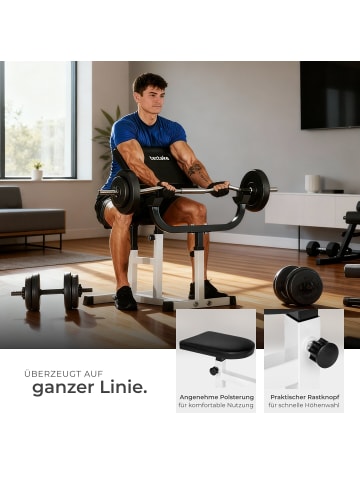 tectake Fitnessbank, rutschfest, 98 x 65 x 94 cm, Hantelgewicht bis 80 kg