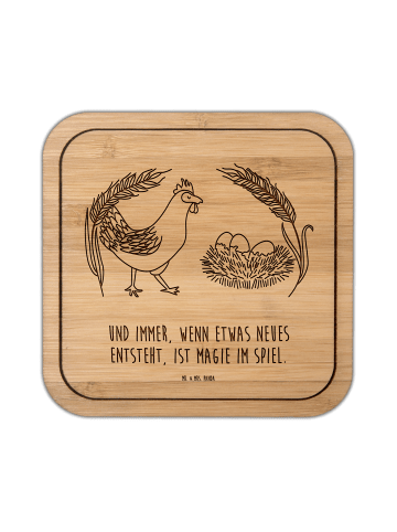 Mr. & Mrs. Panda Bierdeckel Huhn Stolz mit Spruch in Transparent