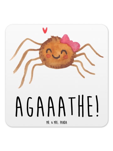 Mr. & Mrs. Panda Untersetzer für Gläser Spinne Agathe Freude mit... in Weiß