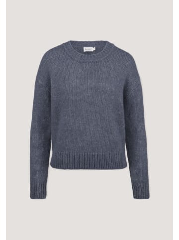 Hessnatur Hessnatur Strick Pullover Relaxed aus Alpaka mit Bio-Baumwolle in graphitblau