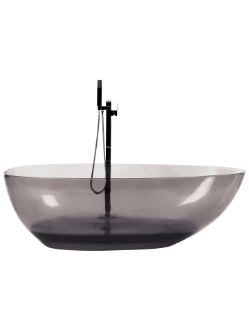 Beliani Freistehende Badewannen BLANCARENA in Schwarz/Transparent