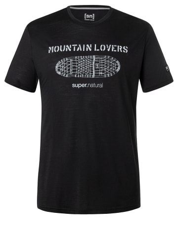 super.natural Merino T-Shirt in schwarz