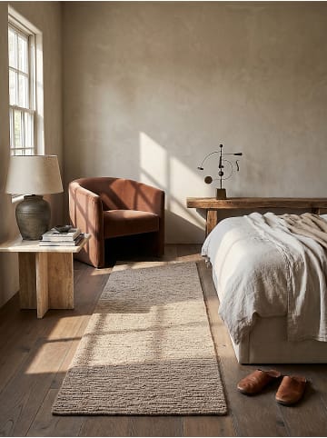 KADIMA DESIGN Wollteppich Boucle, Unifarben, Strapazierfähig, pflegeleicht in Natur