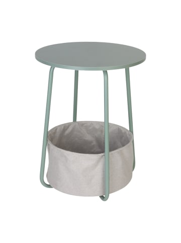 relaxdays Beistelltisch in Mint/ Grau  - (H)50 x Ø40 cm