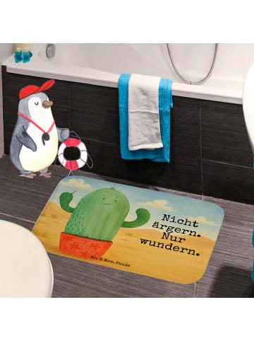 Mr. & Mrs. Panda Badematte Kaktus Wut Design mit Spruch in Weiß