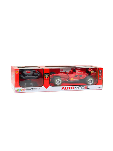 Wisam® Ferngesteuertes RC Rennauto Lenkrad Lichter Sounds 1:12 Rot