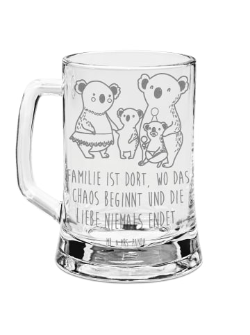 Mr. & Mrs. Panda Bierkrug Koala Familie mit Spruch in Transparent