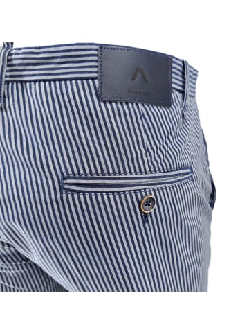 ALBERTO Stripes Chino in Dunkelblau gestreift