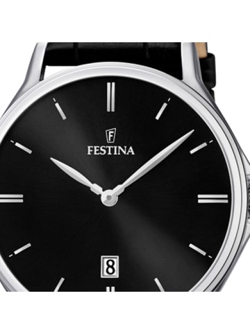 Festina Analog-Armbanduhr Festina Klassik schwarz mittel (ca. 39,2mm)