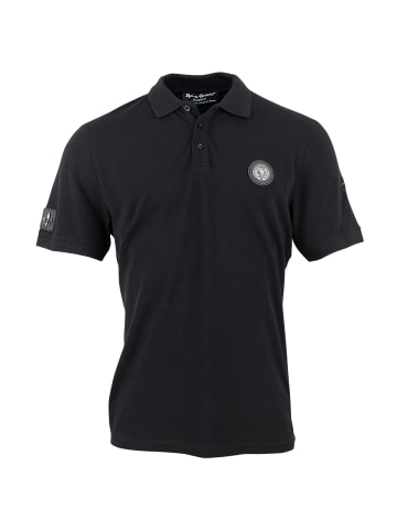 Roberto Geissini Skull Gold Polo Schwarz