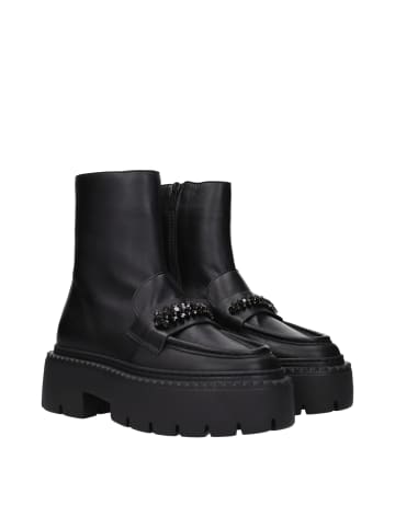 Jimmy Choo Schwarz Leder Knöchel Stiefel