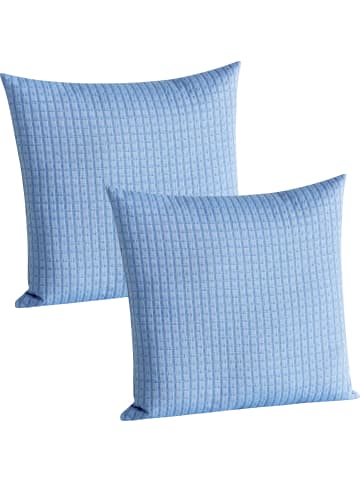 Erwin Müller Baumwollmischung Kissenhülle 2er-Pack in blau