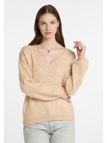 DreiMaster Vintage Damen Strick Pullover in Beige