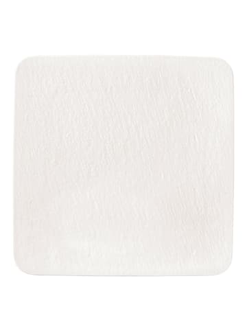 Villeroy & Boch Servierplatte quadratisch/Gourmetteller Manufacture Rock blanc in weiß