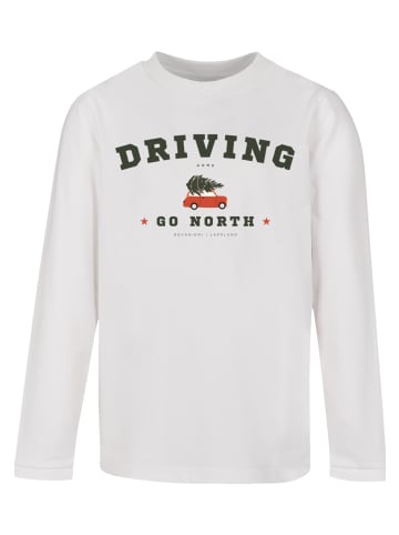 F4NT4STIC Longsleeve Shirt Driving Home Weihnachten in weiß