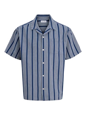 JACK & JONES PLUS Hawaii-Hemd in Dark Blue Denim