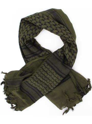 Normani Outdoor Sports Shemagh Halstuch in Oliv/Schwarz