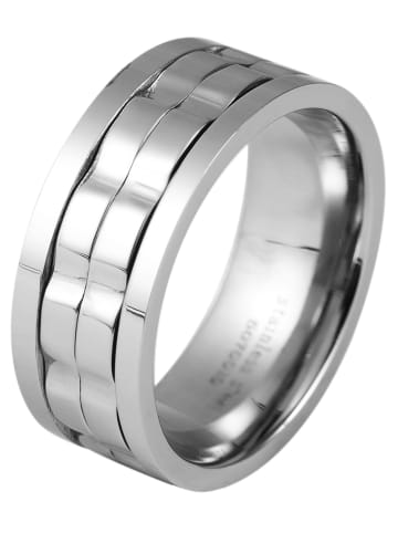 Adeliás Herren Ring aus Edelstahl in silber