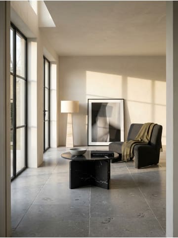 KADIMA DESIGN Couchtisch 60x60x33 cm Sofatisch in Marmor-Optik Modern, in Schwarz