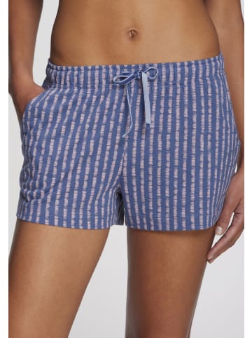 VIVANCE DREAMS Pyjamashorts in blau-rosa-gestreift