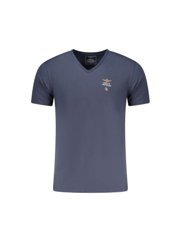 Aeronautica Militare Blau Baumwolle Herren T-Shirt
