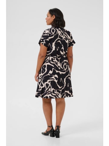 KAFFE curve Kleid KCmaren Regular fit in Black/Nature Organic Lines