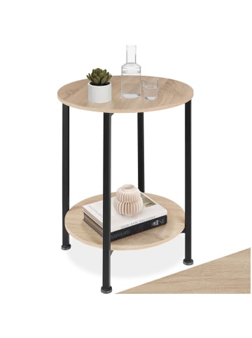 tectake Beistelltisch Ballina 45 x 64 cm, Industrial Holz hell, Eiche Sonoma