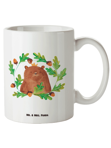 Mr. & Mrs. Panda Große Teetasse Bär König ohne Spruch in Weiß