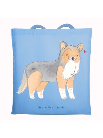 Mr. & Mrs. Panda Jutebeutel Shetland Sheepdog Moment ohne Spruch in Sky Blue
