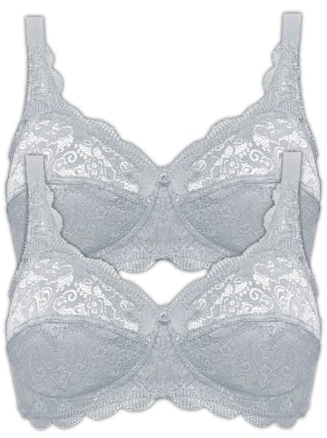 SUSA 2er Pack BH ohne Bügel Latina in grau grau