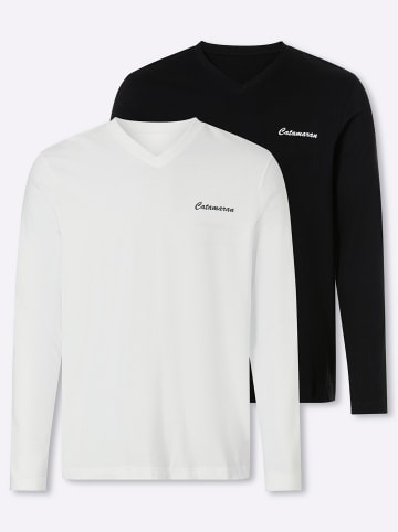 WITT WEIDEN Langarm-Shirt in schwarz + weiß