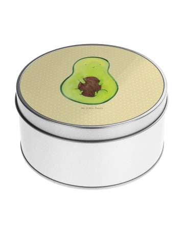Mr. & Mrs. Panda Blechdose rund Avocado Kern ohne Spruch in Gelb Pastell